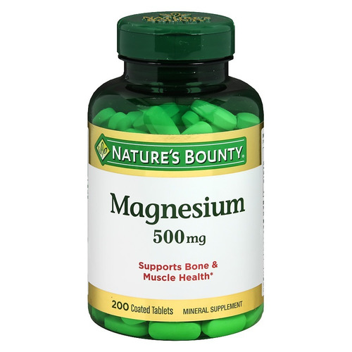 Magnesium 500mg Nature's Bounty X 200 Tabletas Importado Usa