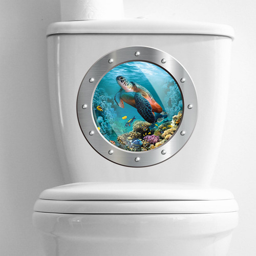 Tortuga Marina Tortuga Marina Pegatina De Inodoro Decal De