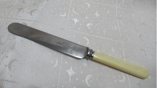 Antg Cuchillo Edwardiano Er Joseph Rodgers Cabo Ivory 21.5cm