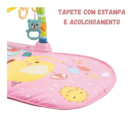 Imagem 4 de 7 de Tapete De Atividades Multifuncional Musical Alegria Rosa