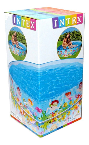 Piscina Redonda Infantil Intex Semi Rigida Criança 443 L | Frete grátis