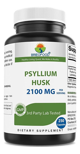 Brieofood Psyllium 2100mg - G A $535 - G A $564