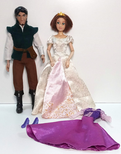 Lote Princesa Rapunzel Y Principe Articulados Con Detalles