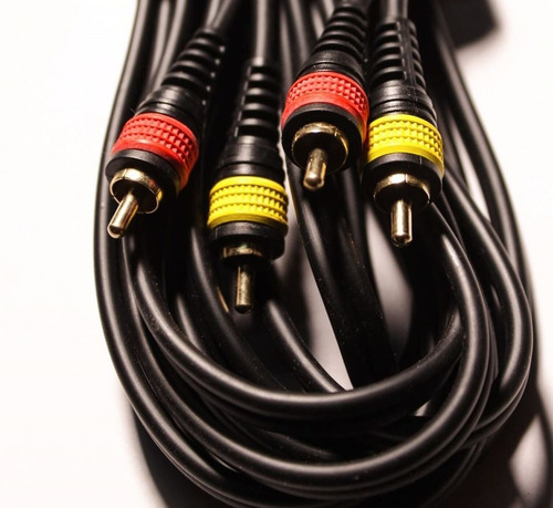Imagen 1 de 3 de Cable Rca Macho A Rca Macho 3 Metros
