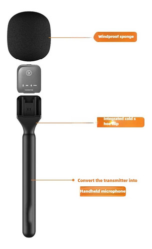 Cc Adaptador De Microfone Sem Fio Portátil Com Espuma Para