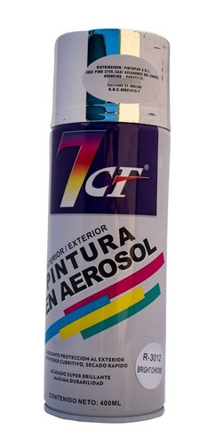 Pintura En Spray Aerosol Super Brillantes Cromado 7cf