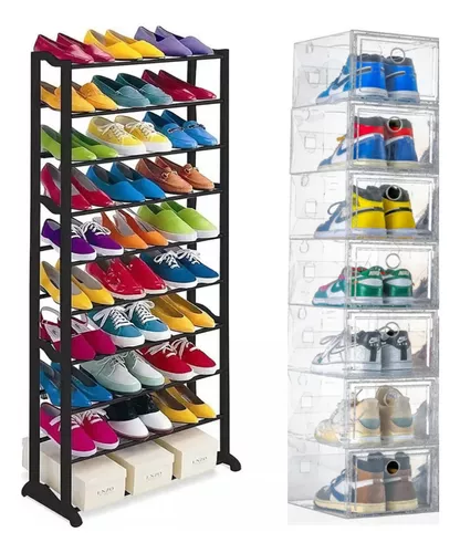 Organizador de almacenamiento de estantes para zapatos de 10 niveles