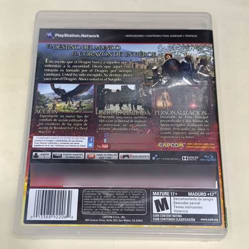 Dragon's Dogma Ps3 Español / Longaniza Games (Reacondicionado)