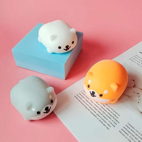 Imagen 3 de 6 de Squishy Shiba Inu Animalitos Antiestress Ansiedad Apretable