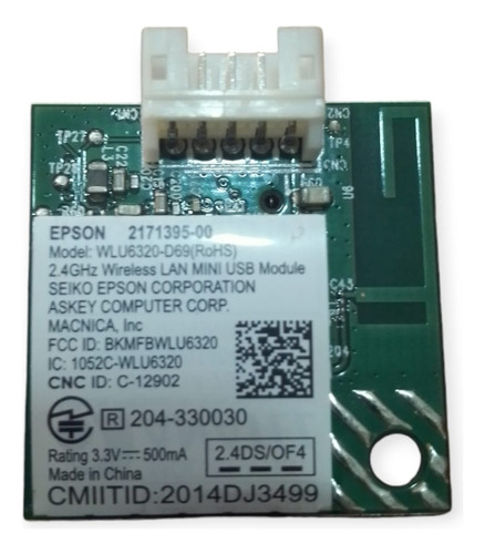 Tarjeta Modulo Wifi Impresora Epson Xp-431 Mfc-7890
