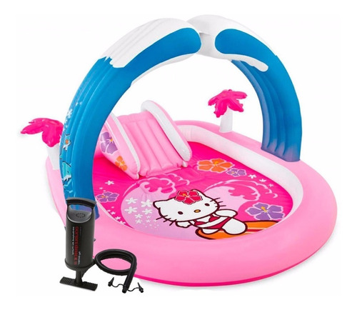 Pileta Inflable Intex Playcenter Hello Kitty + Inflador Cuot
