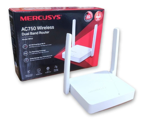 Router Inalambrico Wifi Mercusys Mr20 Ac750 Doble Banda 