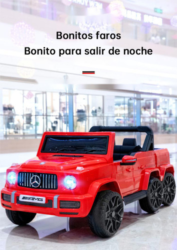 Camioneta Mercedes-benz Montable Electrica Control Remoto Asiento Doble Color Rojo 12v 4x4 Baterías Dobles Para Una Autonomía Ultralarga