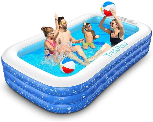 Trekpow Piscina Inflable, Wp4 118 X 71 X 20 Pulgadas De Tama