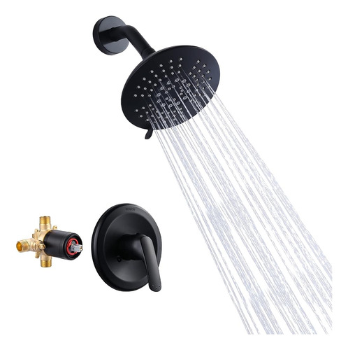 Aleasha Black Shower Faucet Set, Combo De Bañera Y Grifo De 
