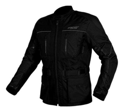 Chaqueta Moto Atrox Larga Negra Ce 2203