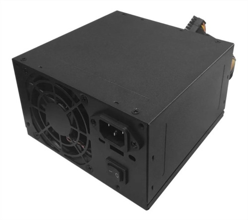 Fuente De Alimentacion Pc Iqual 500w Cooler 80mm Atx Oficial Color Negro