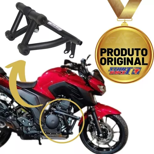 Protetor motor stunt race cage fazer 250 FZ25 preto brilho em Promoção na  Americanas