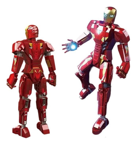 Bloques Armables Iron Man Mark 50 Figura 3d Mini Blocks