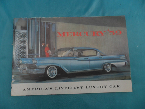 Antiguo Folleto Publicitario Mercury 1959 Auto No Manual