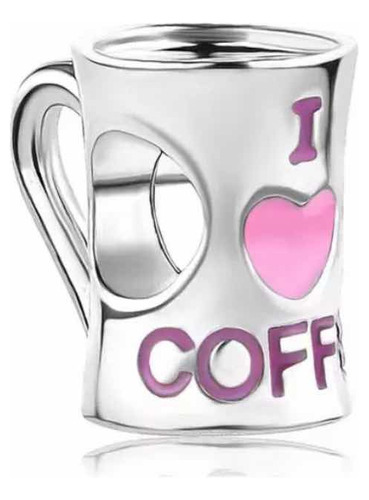 Hermoso Charm Taza Café Termo Coffee Compatible Pndora Plata