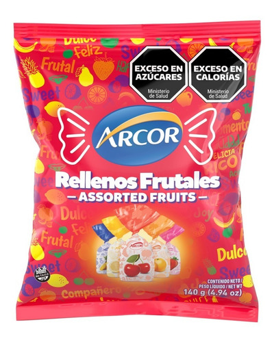 Caramelos Rellenos Frutales Arcor X 140 G.