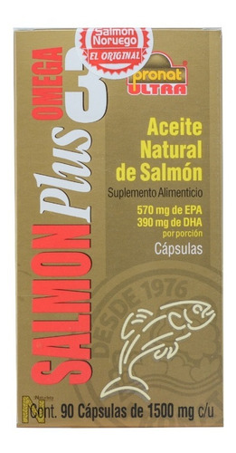 Imagen 5 de 5 de Salmon Plus Omega 3 (90 Caps) Pronat Ultra