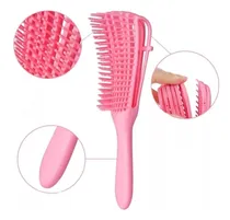 Comprar Escova Para Cabelo Cacho Pente Polvo Todo Cabelo Desembaraça Cor Rosa
