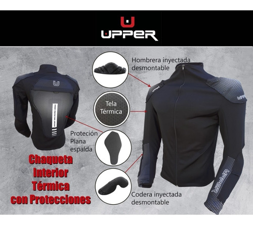 Imagen 2 de 8 de Remera Moto Cuatri Protección Primera Piel Upper Motoscba