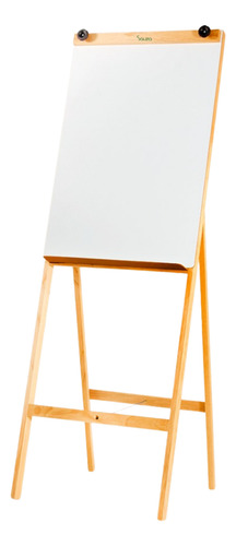 Flip Chart Cavalete Madeira 180cm Com Bloco 20 Folhas Souza Cor Branco