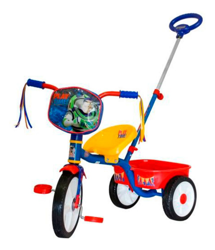 Triciclo Apache R12 Buzz Light Con Cajuela Y Barra Con Empuj