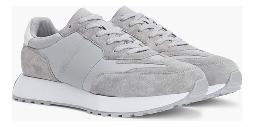 Zapatilla Lace Up Mix Gris Hombre Calvin Klein