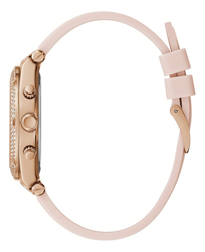 Relógio para mulheres da marca Guess Model Heiress Strap Color: rosa, cor do bisel, ouro rosa, cor de fundo, ouro rosa