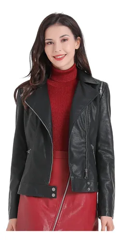 Chaqueta Ecocuero Cierre Hombros Café Nicopoly Chaqueta Ecocuero Cierre Hombros Café Nicopoly