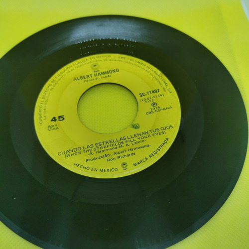 Disco 45 Rpm:albert Hammond- When The Starfields Fill