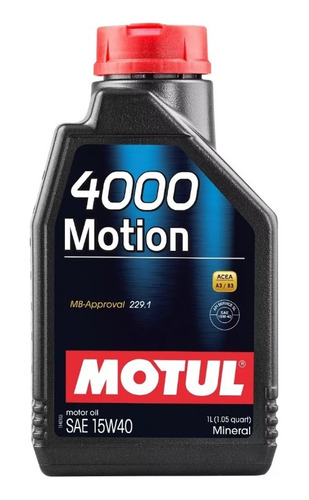 Aceite Motor Auto Motul 4000 15w40 Mineral 1l