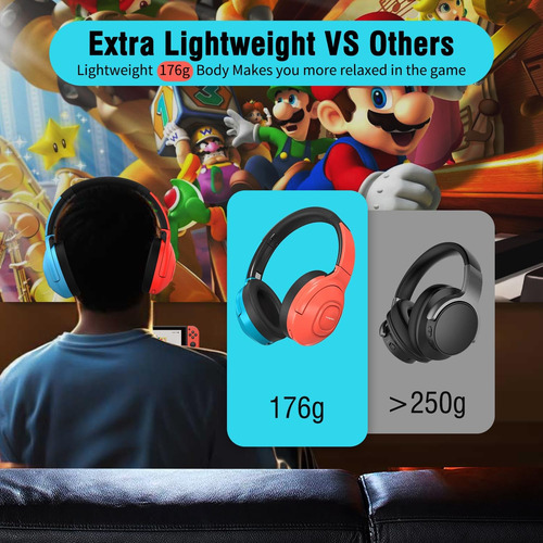Auriculares De Juego Inalámbricos Con Micrófono Para Nintend