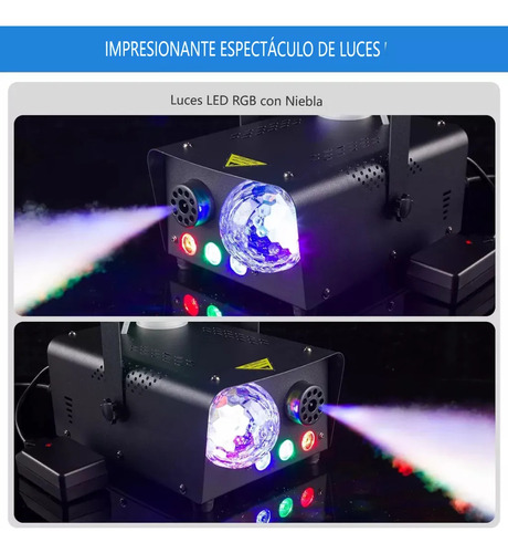 Opperadoraopperadora2023070414 Máquina De Humo Dj 600w Con Luz Led Rgb Efecto De Fuego 3 In 1