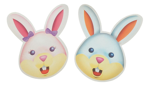 Máscaras Conejos × 6 Cotillón Cumpleaños Disfraces Infantil