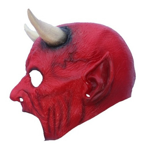 Imagen 2 de 3 de Máscara De Látex Diablo Demonio Demon Sin Barbilla