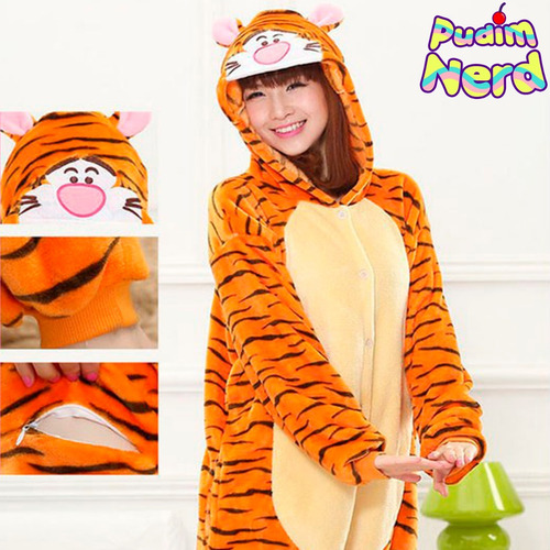Tigrão Tigre Pijama Macacão Kigurumi - Pronta Entrega