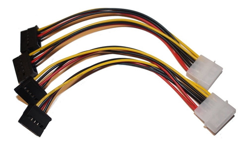 Cable Divisor Molex 4pin A Sata Dual Cuziss Disco Duro 2p...