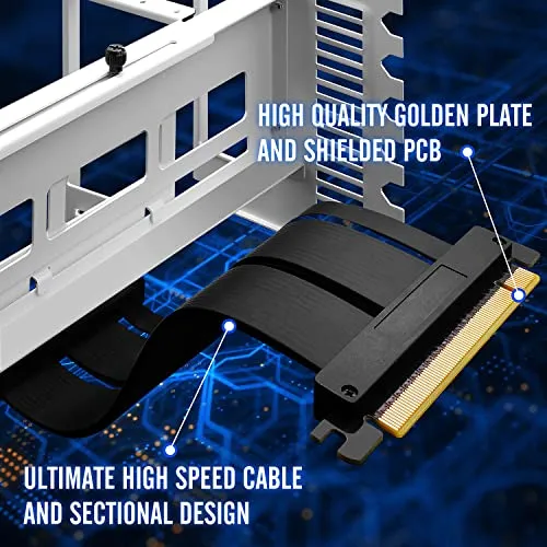Tarjeta Gráfica Hezdiy-fab Vertical Pcie 4.0 Gpu Mount Suppo