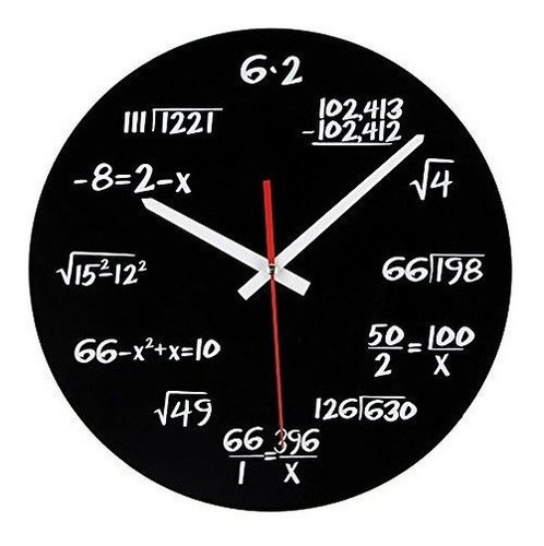 Timelike Math Clock, Reloj De Pared Único Reloj De Ecuación