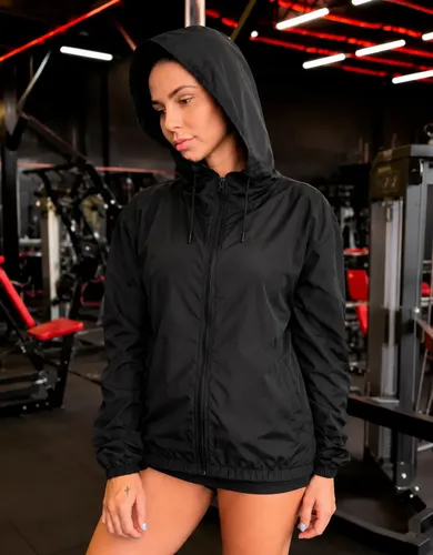 Jaqueta Feminina Alta Performance Leve Treino Academia 2026 Preto G