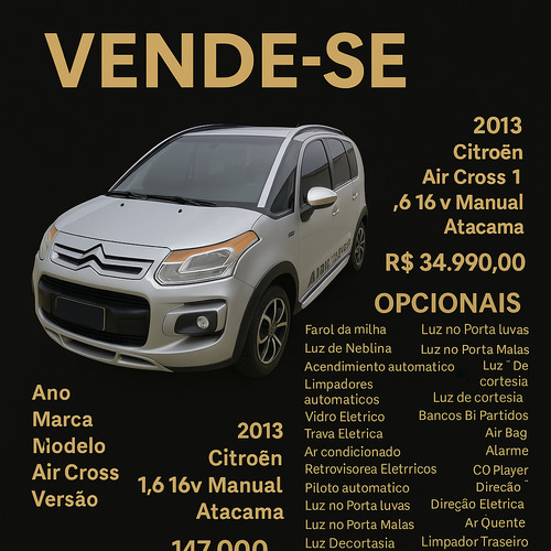 Citroën Aircross 1.6 16v Exclusive Atacama Flex 5p
