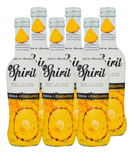 Coctel Spirit Vodka Piña 275cc Pack X6 Unidades