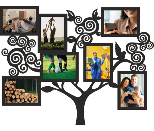 (3un) Cuadro Sublimable 31x24 - Árbol Genealógico Familiar