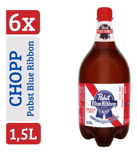 Chopp Pabst Blue Ribbon 1,5l (6un)