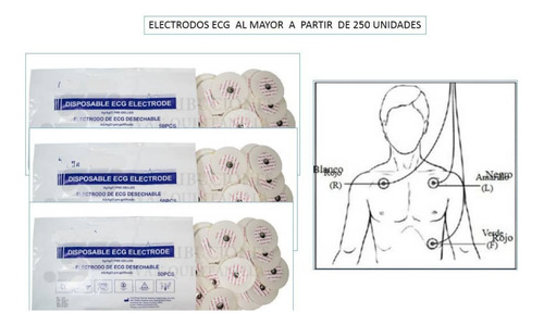 Electrodos Para  Ecg  Bulto Por 250 Unidades